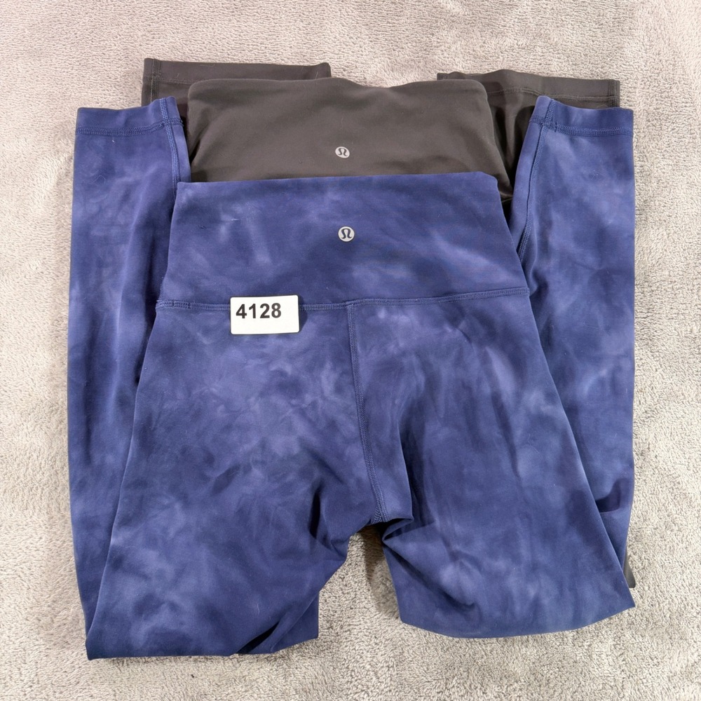 Lululemon Align Leggings Womens 4 Blue Diamond Dye Grey 25 Inseam Bundle 2pk